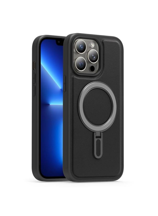 S-TOP Case For iPhone 13 Pro Silver Shield MagSafe Holder Shockproof Phone Case - Image 1