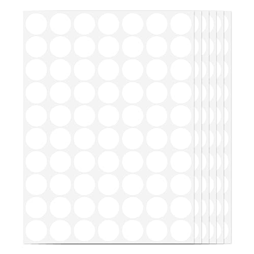 Ouzoustate 1400 PCS White Circle Dot Stickers 3/4" Round Color Coding Label Stickers - Image 1