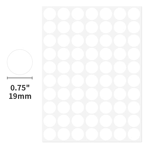 Ouzoustate 1400 PCS White Circle Dot Stickers 3/4" Round Color Coding Label Stickers - Image 2