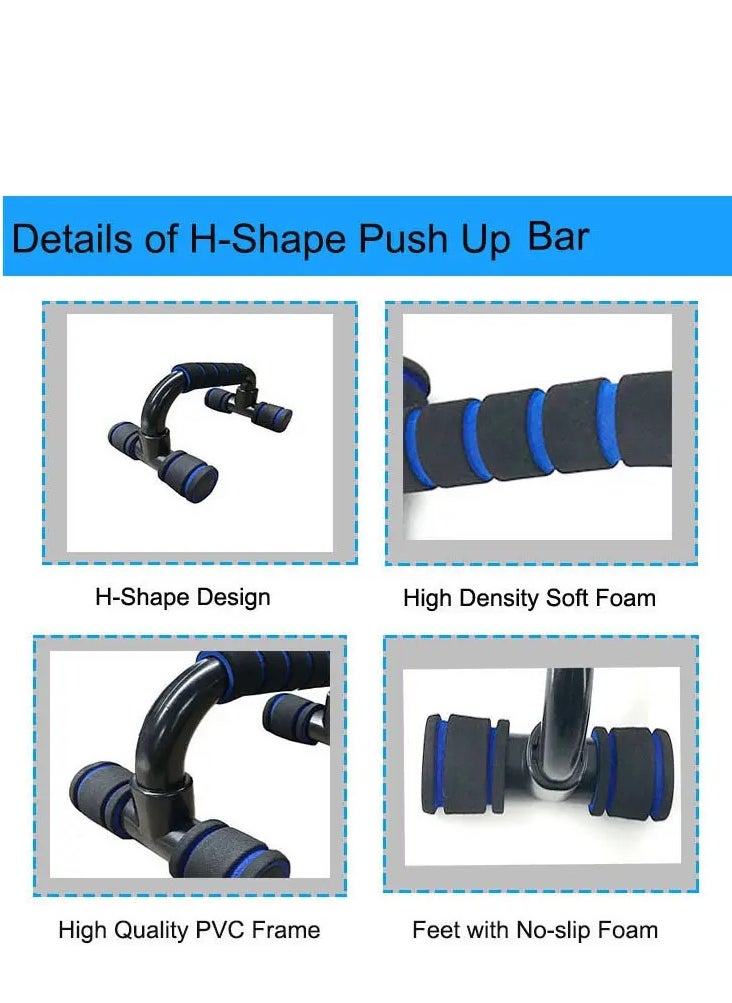 GULFLINK Portable Fitness Equipment Push-up Stand Bar Blue/Black  - Image 2