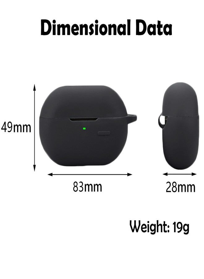 EasyBee [عبوة 2] غلاف easyBee متوافق مع سماعات SoundPEATS PearlClip Pro بلوتوث مفتوحة الأذن مع غطاء شحن مع 2 سلسلة مفاتيح، مجموعة واقية رقيقة للغاية من السيليكون السائل الناعم - أسود وأزرق - Image 5