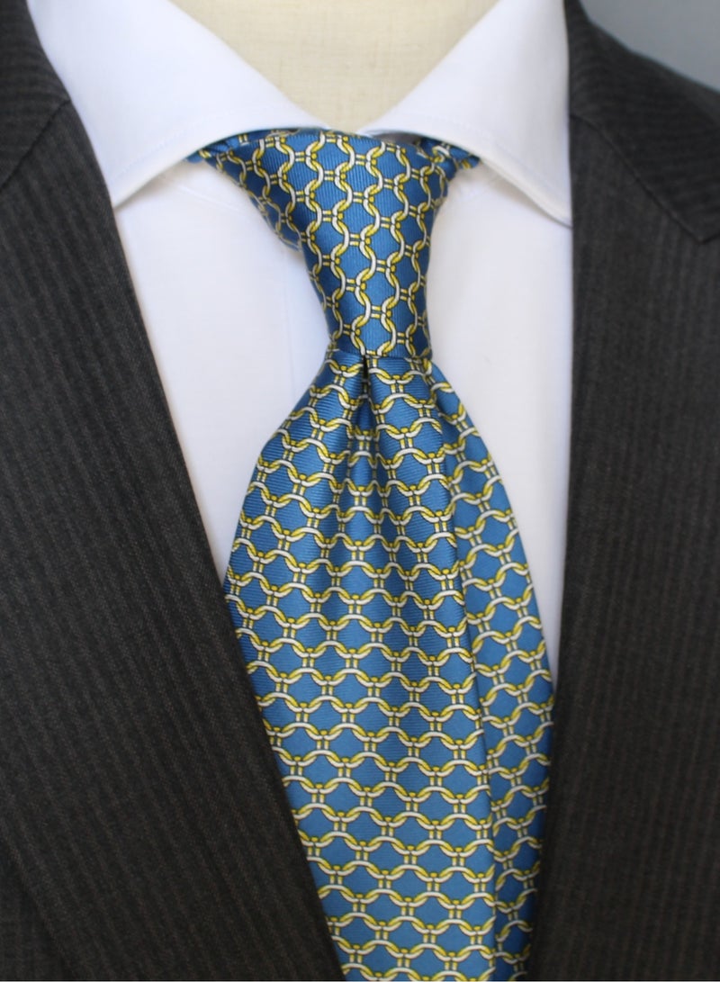 Elliot Martin Elliot Martin tie 100% Silk Twill neck ties Premium Men's Tie (navy blue)  - Image 1
