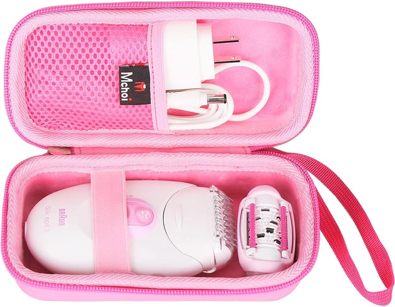 Mchoi Hard Carrying Case Fits for Braun Hair Removal for Women Epilator Silk-epil 3 3-270, EVA Portable Storage Case Shockproof, CASE ONLY