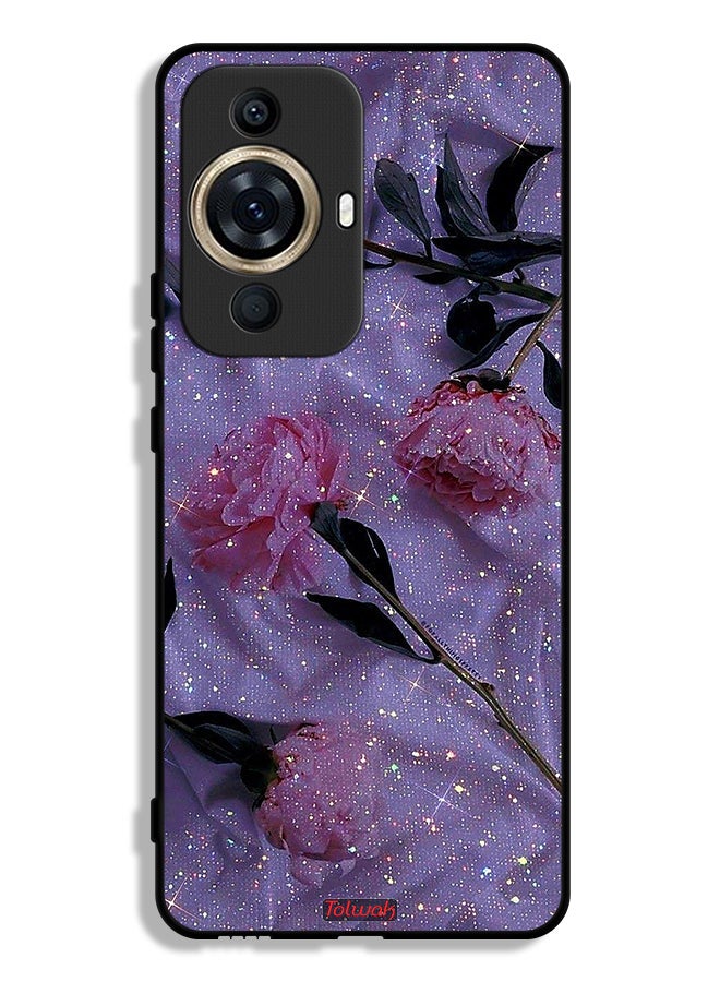 Tolwak Huawei nova 11 Pro Protective Case Cover Glitter Roses - Image 1