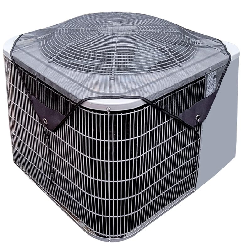 Air Conditioner Covers for Outside Units Central Ac Cover Leaf Guard Heavy Duty Mesh AC Defender for Outdoor Square Units All Season Black 32 x 32 inch Mesh