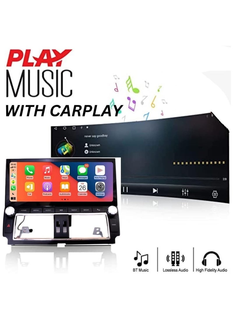 SHEZA STAR - Android Car Stereo for Toyota Prado 2014-2017 8GB RAM 128GB ROM With 360 Camera, SIM Card, Carplay, M-Link Wi-Fi BT, Radio GPS, 12.3 Inch IPS.QLED Touch Screen with AHD Camera Included - Image 1