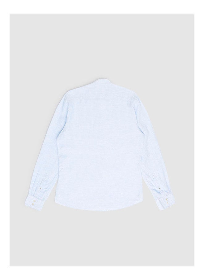 Olymp - Collared Neck Long Sleeve Plain/Basic Shirt - Image 1