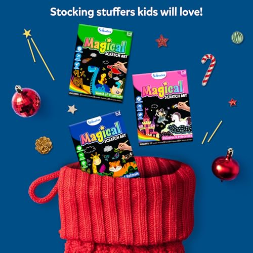 Skillmatics Scratch Art Book for Kids - Dinosaurs, Craft Kits & Supplies, 30+ Scratch Stickers, Travel Toys, DIY Kit, Gifts for Boys & Girls Ages 3, 4, 5, 6, 7, 8 - Image 3