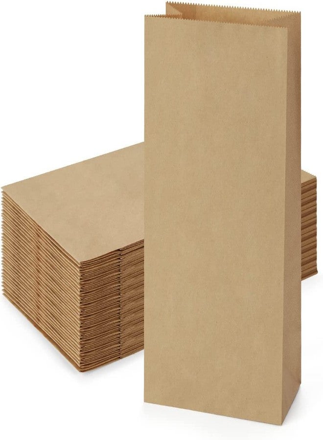 RANUR Food Grade Square Bottom Paper Bags for food packing or Flat bottom Carry bags for Gifting Disposal bags for Size 6 X 4 X 11.5 Inches Color Brown Paper Bags (50) - Image 1