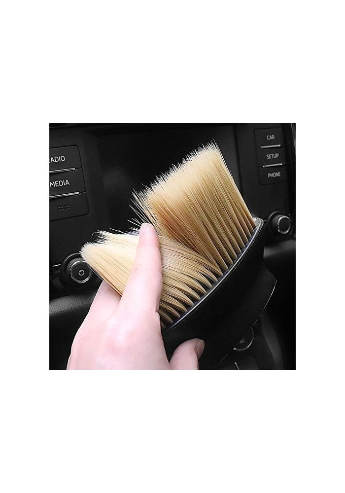 KASTWAVE 2 Pcs Car Detailing Brush Set - Soft PET Bristle Dusting Tool with Non-Slip Grip Handle - Image 3