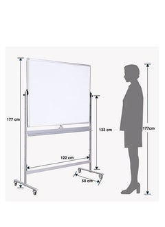 Cool Baby COOLBABY Large Size Rolling Whiteboard 90 * 120cm  Magnetic Whiteboard with Base  Double Sided Adjustable Height Dry Wipe Board  Mobile with Easel  Suitable for Home Offices And Schools  - Image 3