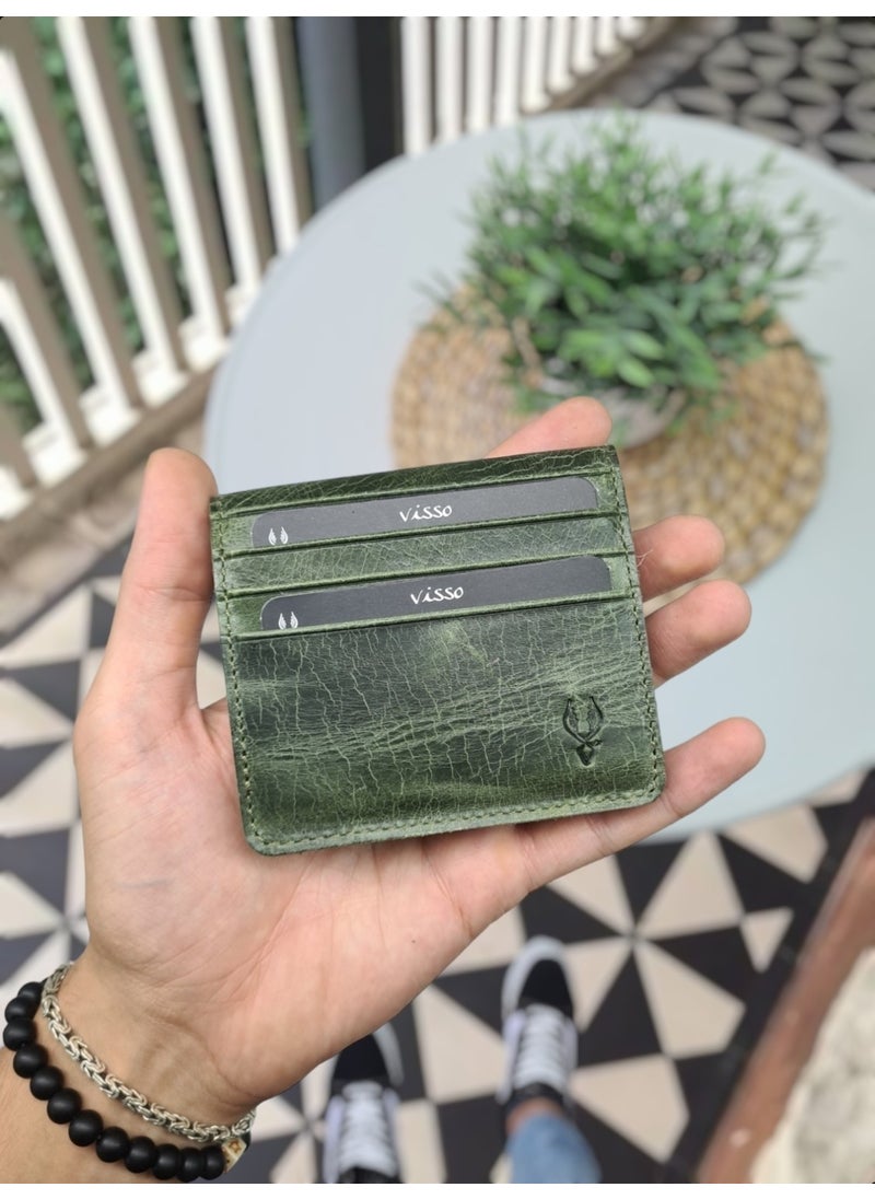 VISSO - 657 Calfskin Magnetic Men's Women's Card Holder Bag Wallet Stylish Hand Bag - Image 1