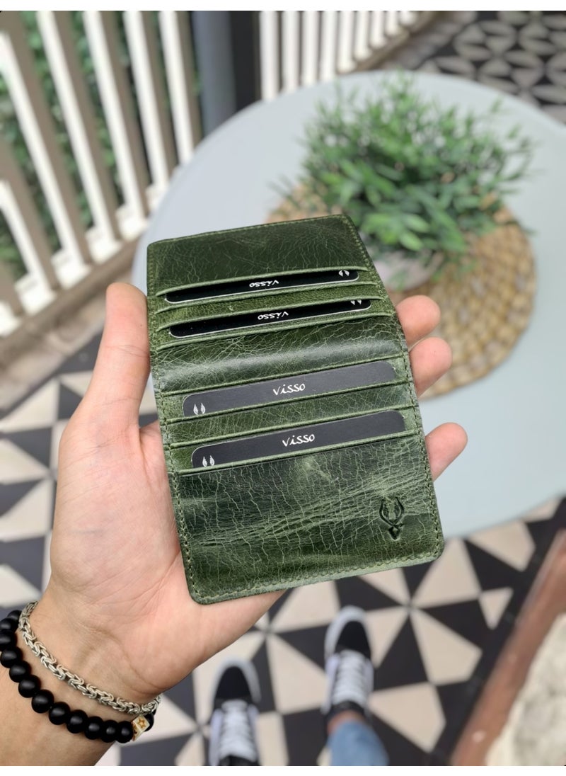 VISSO - 657 Calfskin Magnetic Men's Women's Card Holder Bag Wallet Stylish Hand Bag - Image 1