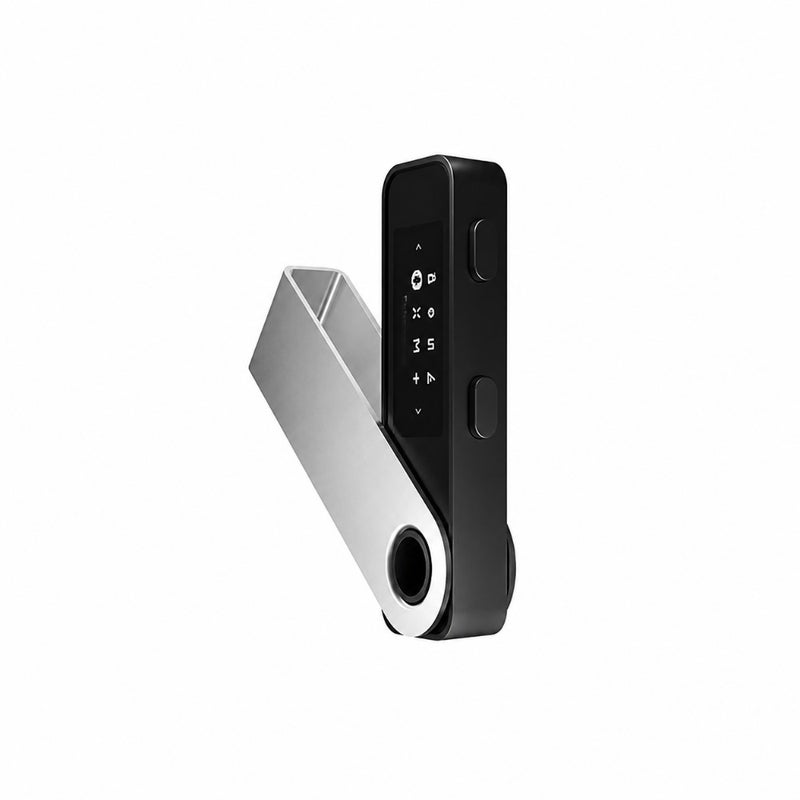 مُوقع Crypto NFT لسطح المكتب وAndroid: محفظة Ledger Nano S Plus، من الفولاذ المقاوم للصدأ، باللون الأسود، ومحفظة أجهزة آمنة - Image 1