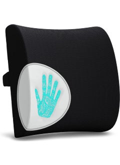 Zibuyu HANNEA® Back Support Cushion for Chair 3D Breathable Mesh Memory Foam Lumbar Support Cushion Lower Back Cushion Backrest Cushion for Back Pain Support Cushion for Car, Office Seat Women & Men - Black  - Image 1