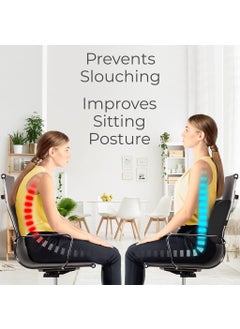 Zibuyu HANNEA® Back Support Cushion for Chair 3D Breathable Mesh Memory Foam Lumbar Support Cushion Lower Back Cushion Backrest Cushion for Back Pain Support Cushion for Car, Office Seat Women & Men - Black  - Image 5