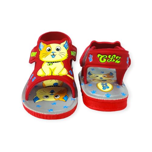 Coolz Kids Chu-Chu Sound Musical Sandals C-06 for Baby Boys and Girls Age 1-3 Years (Red, UK Footwear Size System, Toddler, Age, Medium, 12 Months) - Image 4