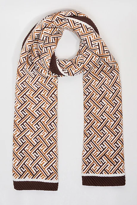 أر أند بي Patterned Scarf, 180X85cm