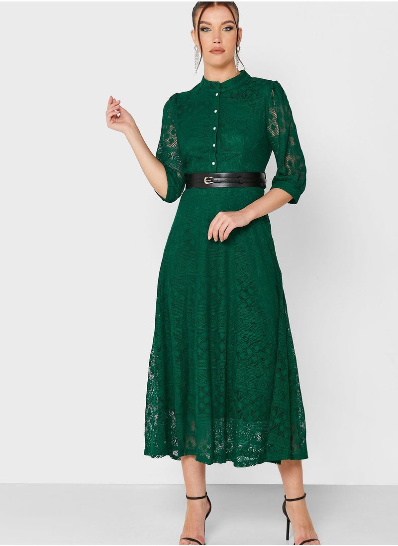 Khizana - Lace A-Line Dress - Image 1