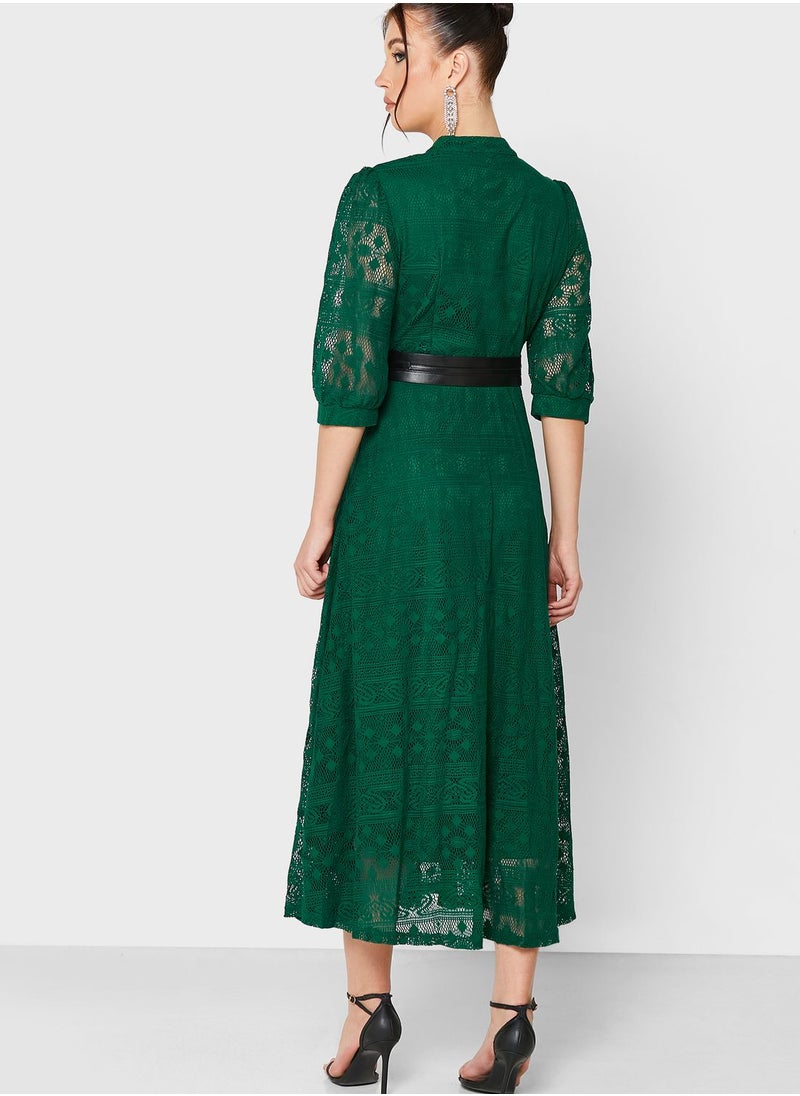 Khizana - Lace A-Line Dress - Image 1