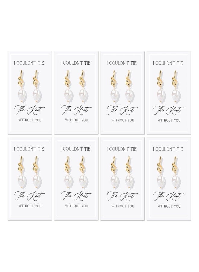 Frodete Bridesmaid Proposal Gifts Bridesmaid Gifts Maid of Honor Proposal Bridesmaids Gold Pearl Earrings - Image 1