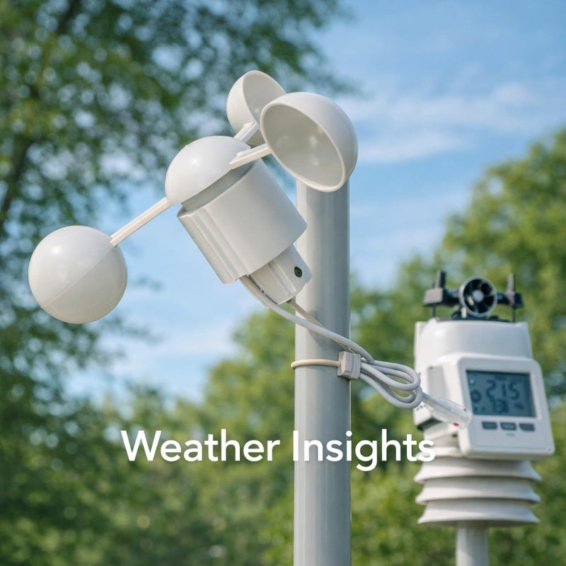 3 Cup Wind Speed Sensor with RJ11 Connector Durable ABS Material for Weather Station - Image 3