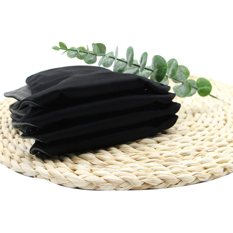 Asenappy 4 pcs Cloth Reusable Sanitary Pads Black and Wet Bag, Washable Cloth Menstrual Pads Panty Liners - Image 4