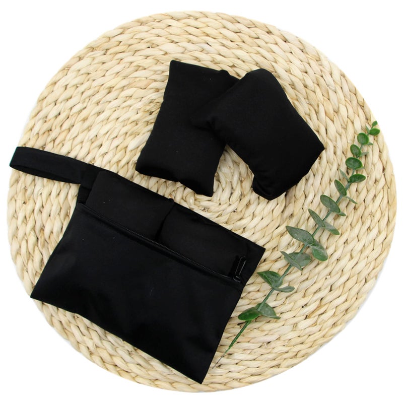 Asenappy 4 pcs Cloth Reusable Sanitary Pads Black and Wet Bag, Washable Cloth Menstrual Pads Panty Liners - Image 5