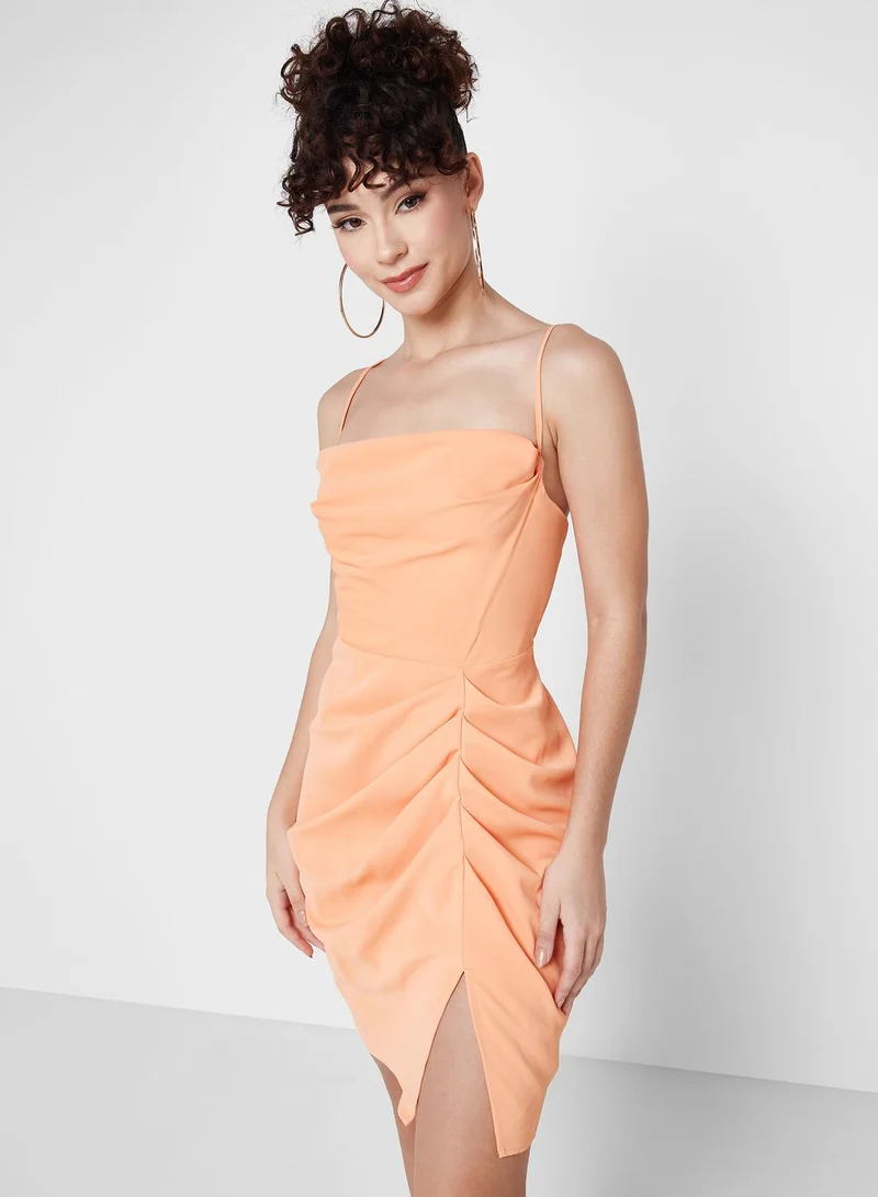 BCBGeneration Strappy Front Slit Dress