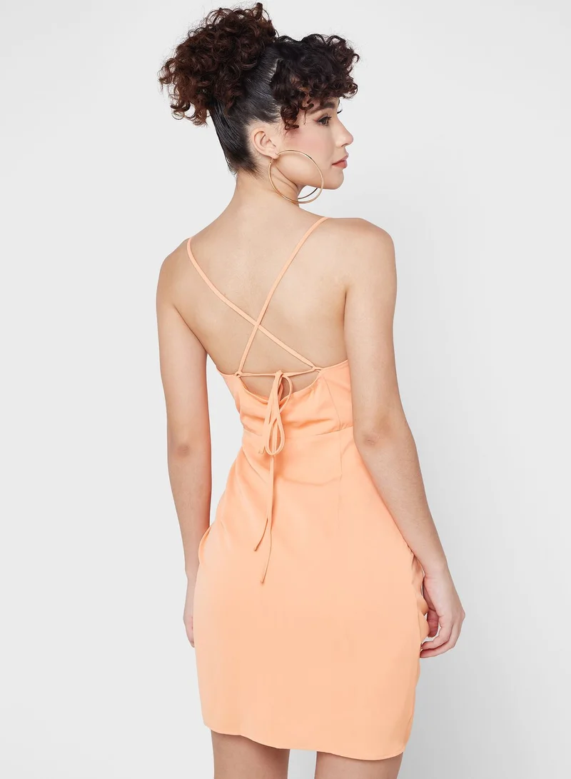 BCBGeneration Strappy Front Slit Dress