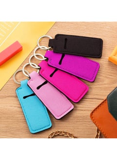 BOAO Boao 10 Pieces Lipstick Keychain Holder Lip Balm Holder Keychain Clip on Sleeve Colorful Lipstick Pocket Keychain Bag Accessories for Women  - Image 5