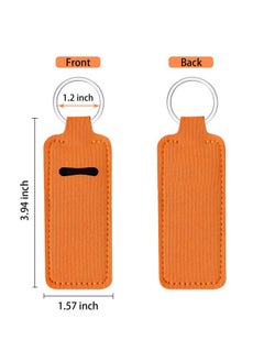 BOAO Boao 10 Pieces Lipstick Keychain Holder Lip Balm Holder Keychain Clip on Sleeve Colorful Lipstick Pocket Keychain Bag Accessories for Women  - Image 2