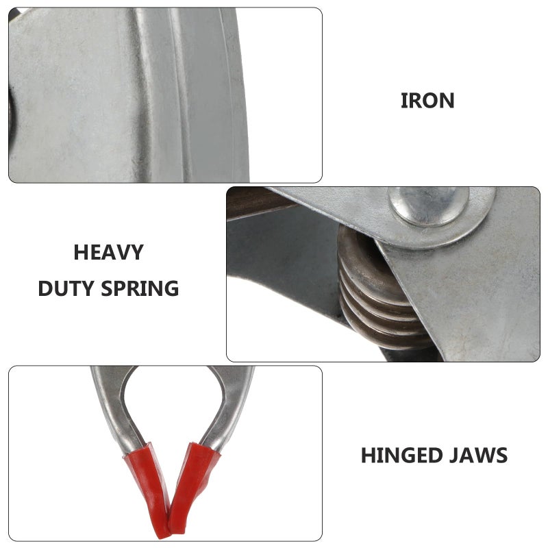 6 Inch Thickened A Shape Spring Clamps Iron Woodworking Clips Quick Release For Carpentry And Stone Fixing 10 Pack - Image 4