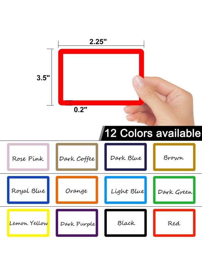 FLIPPED Name Tag Stickers,15 Colors Available,200Pcs Red Name Tag Labels,3.5" X 2.25" Name Badges Name Tags Label For School,Party,Training,Clothing(Red)  - Image 5