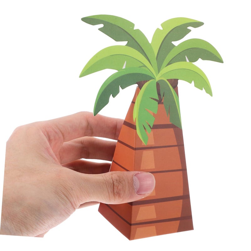 Unomor 10-Pack Paper Candy Holders Hawaiian Party Favors Yellow - Image 4