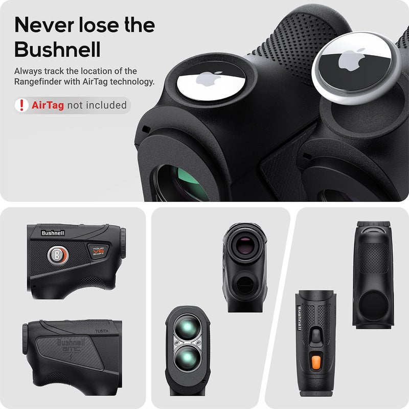 TUSITA غطاء سيليكون TUSITA متوافق مع جهاز قياس المسافة بالليزر Bushnell Tour V6 / Tour V6 Shift - أسود - Image 2