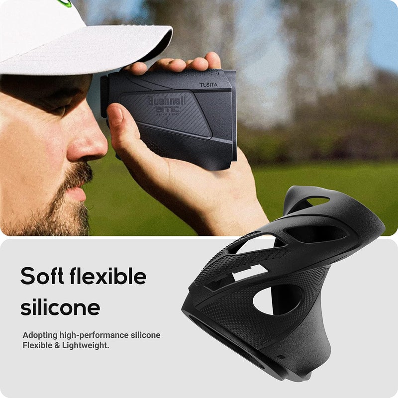 TUSITA غطاء سيليكون TUSITA متوافق مع جهاز قياس المسافة بالليزر Bushnell Tour V6 / Tour V6 Shift - أسود - Image 4