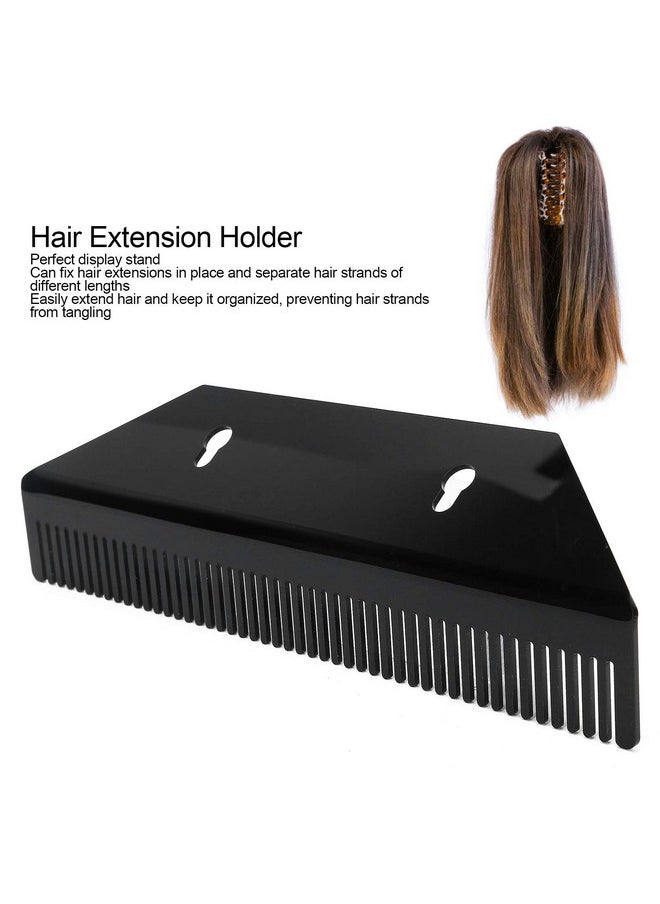 Brrnoo - Hair Extension Holder Hair Extension Acrylic Hair Strands Holder Display Lightweight Wigs Organizer(Black 2) - Image 1