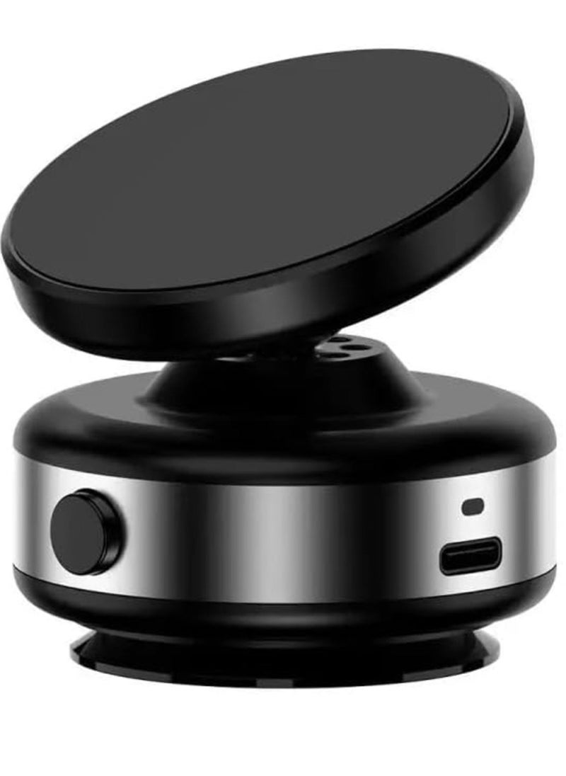 ELTRAZONE Wireless Vacuum Suction Magnetic Car Phone Holder with 360° Rotation – Multi-Functional Secure Car Mount (Black) - Image 1