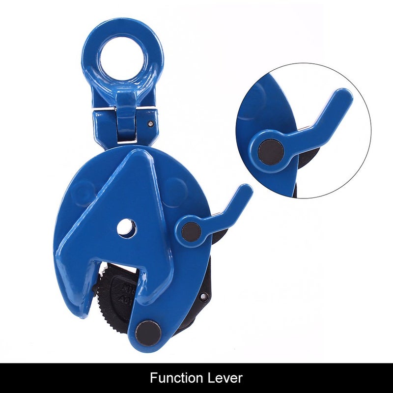 AMORITE Vertical Plate Clamp, 1760lbs Plate Lifting Clamp,0.8T，Jaw Opening up to 0.6 inch, for Lifting and Transporting - Image 4