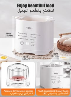 Kawu KAWU Automatic Rapid Egg Cooker. with Digital Display. Auto Shut Off and Beep Alarm. for Eggs. Hot Spring Egg. Egg Custard. Tea Egg. Yogurt  - Image 2