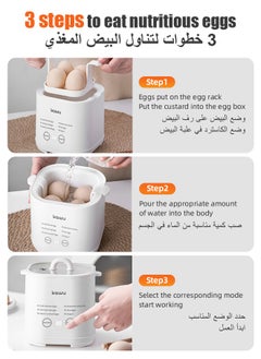 Kawu KAWU Automatic Rapid Egg Cooker. with Digital Display. Auto Shut Off and Beep Alarm. for Eggs. Hot Spring Egg. Egg Custard. Tea Egg. Yogurt  - Image 4