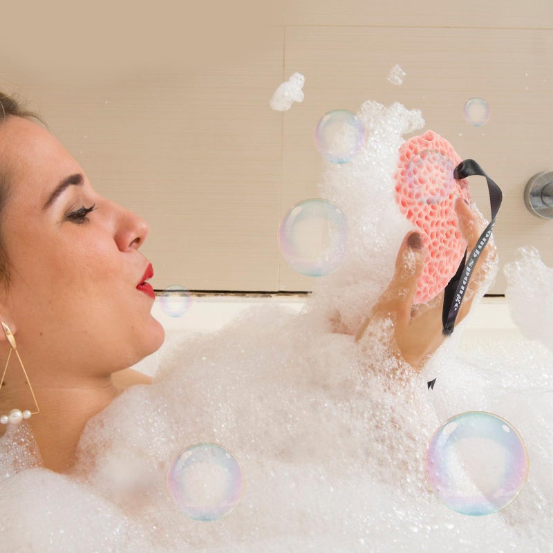 2Pcs Soft Seaweed Fiber Honeycomb Body Scrubber Bath Sponge For Adults And Babies - Image 4