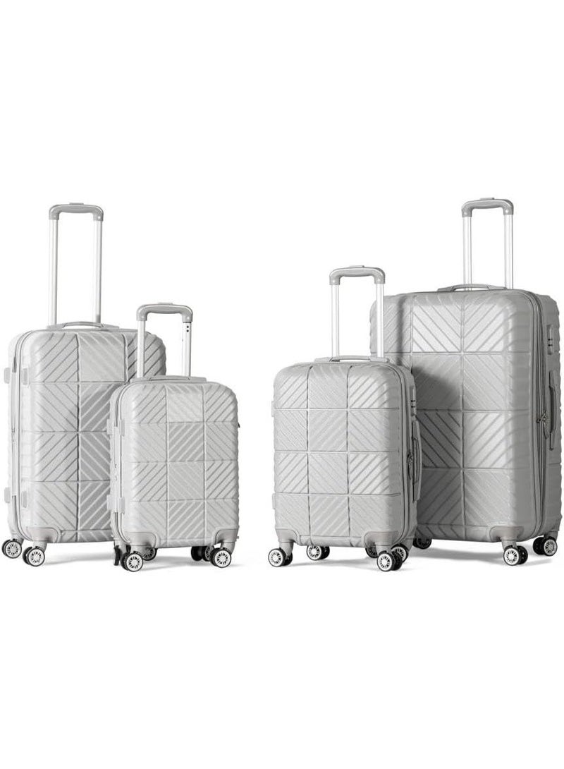 4 Piece Hardside Luggage Set Expandable Suitcase with 360 Spinner Wheels Combination Lock ABS Material Lightweight Durable Travel Bags - Image 1