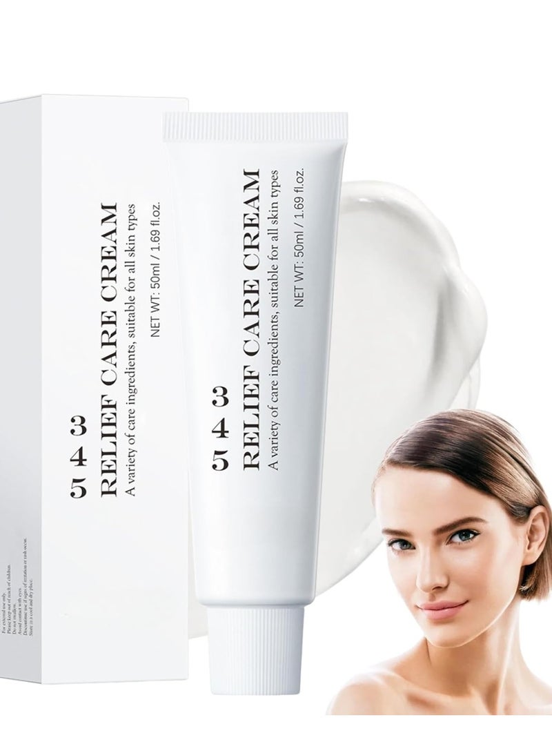 SYOSI 345 Relief Cream, Daily Face Moisturizer, Blemish Relief Care for Face, Acne-Prone Skin, Soothing, Moisturising, Skin Barrier Repair Cream, Skincare Moisturiser for All Type Skin (50ML) - Image 1