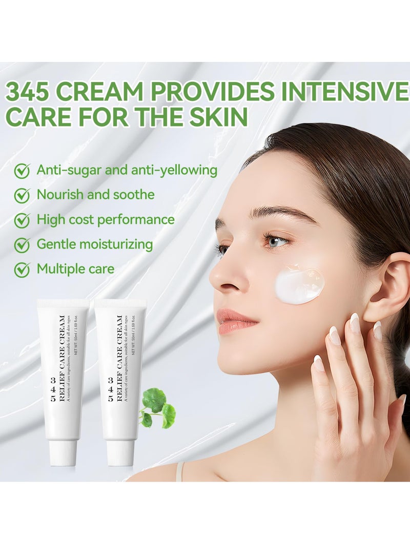 SYOSI 345 Relief Cream, Daily Face Moisturizer, Blemish Relief Care for Face, Acne-Prone Skin, Soothing, Moisturising, Skin Barrier Repair Cream, Skincare Moisturiser for All Type Skin (50ML) - Image 3