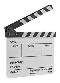 NIBEMINENT Tv Cut Action Scene Clapper Board Slate With Marker Pen Black/White  - Image 2