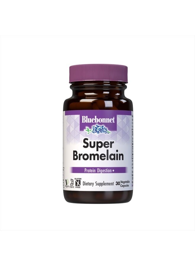 BlueBonnet Super Bromelain Vegetarian Capsules, Pineapple, 500 mg, 30 Count
