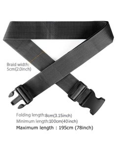 Premify 2PCS Luggage Straps | Heavy Duty Suitcase Cross Luggage Strap With Buckle | Wide Adjustable Packing Belt For Travel Accessories Bag | Black  - Image 4