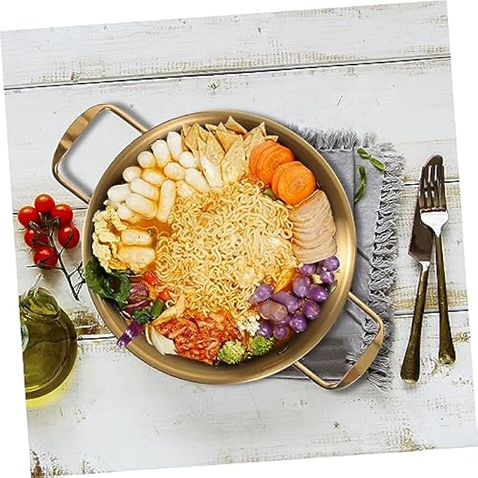 كابيلوك وعاء مانع للانسكاب من الفولاذ المقاوم للصدأ وعاء رامين وعاء طعام أواني معدنية وعاء نودلز رامين كوري وعاء نودلز وعاء حساء كوري أواني كورية وعاء متوسط ​​من الفولاذ المقاوم للصدأ أواني كبيرة وعاء معكرونة أواني حساء - Image 5